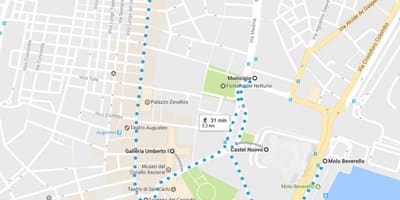 ნეაპოლის walking ტური რუკა