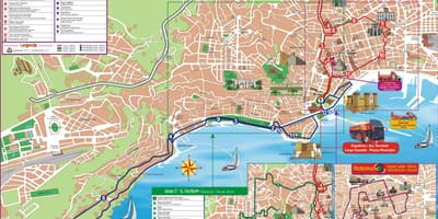 ნეაპოლი, იტალია hop წლის hop off ავტობუსი ტური რუკა