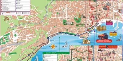 ნეაპოლის hop წლის hop off ავტობუსი მარშრუტის რუკა